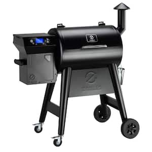 459 sq. in. Pellet Grill and Smoker in Black with Grill Cover Included