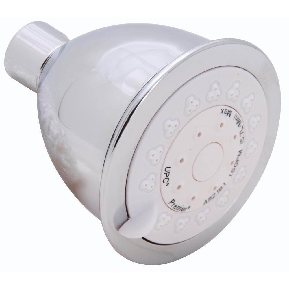 UPC 076335214160 product image for 3-Spray 3.2 in. Triple Wall Mount Fixed Rain Shower Head in Chrome | upcitemdb.com