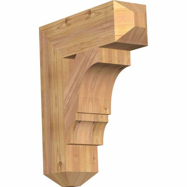 Ekena Millwork 5.5 in. x 24 in. x 20 in. Western Red Cedar Balboa Craftsman Smooth Bracket