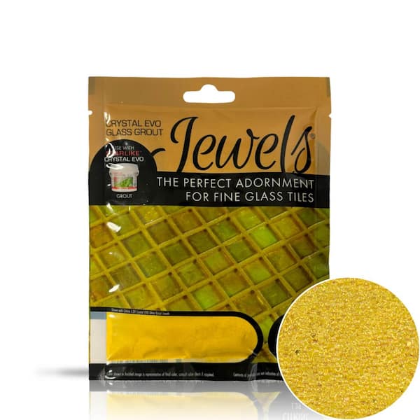 The Tile Doctor Crystal Glass Grout Jewels Citrine 75 grams (1-Pack)