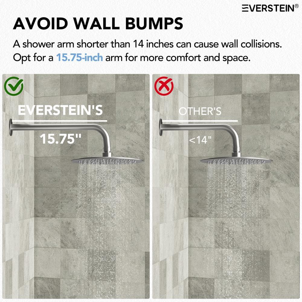 Dual Function Brushed Nickel Stainless Steel Shower System