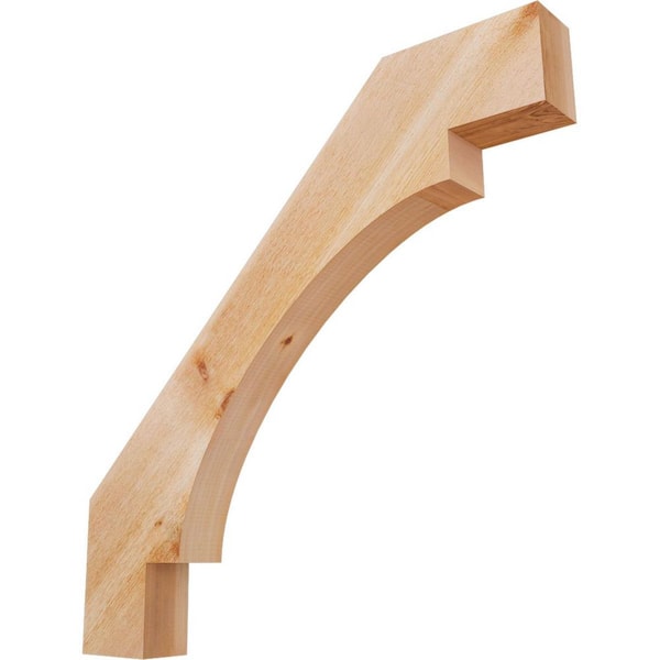 Ekena Millwork 4"W x 36"D x 36"H Merced Rough Sawn Knee Brace, Western Red Cedar
