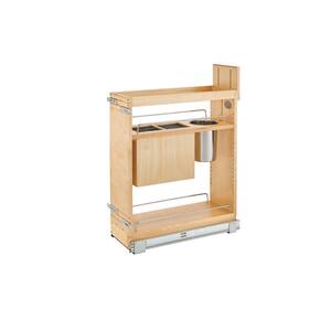 25.5 in. H x 8 in. W x 21.56 in. D Pull-Out Wood Base Cabinet Organizer with Knife Block and Soft-Close Slides
