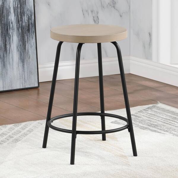 Round wood and metal best sale bar stools