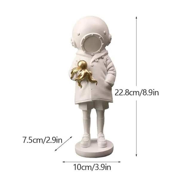 Banksy Deep Sea Diver Girl Resin Figurine: Graffiti Street Art for