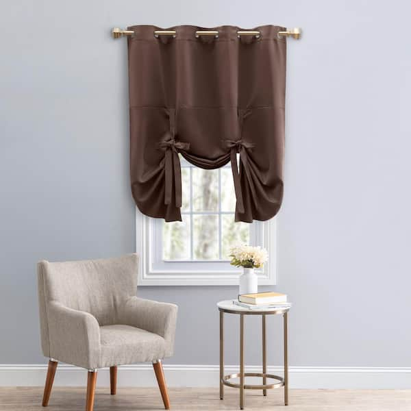 Velvet Heavyweight Grommet Curtain Panels (Set of 2) 63 / Chocolate