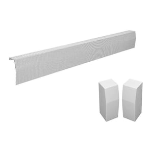 Premium Series 6 ft. Galvanized Steel Easy Slip-On Baseboard Heater Cover, Left and Right Endcaps [1] Cover, [2] Endcaps