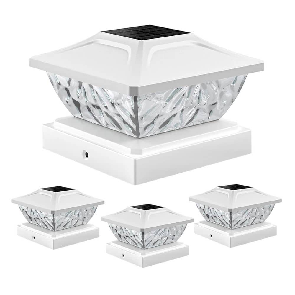 4 Pack Outdoor Waterproof Solar Post Cap Lights with 2 Mode Brightness for 4 x 4 4.5 x 4.5 5 x 5 Posts Garden Decor price history on PriceWatchPro