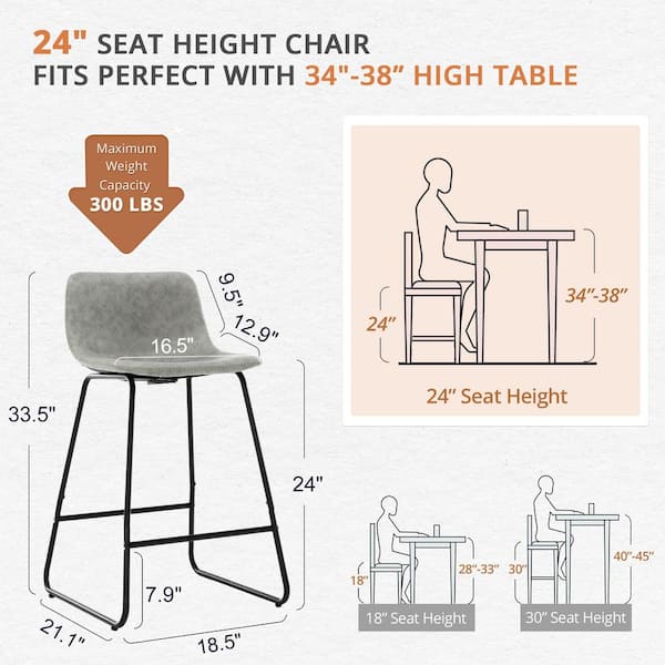 Furniture Bar Chair Standard Size Table Typical Bar Stool Height