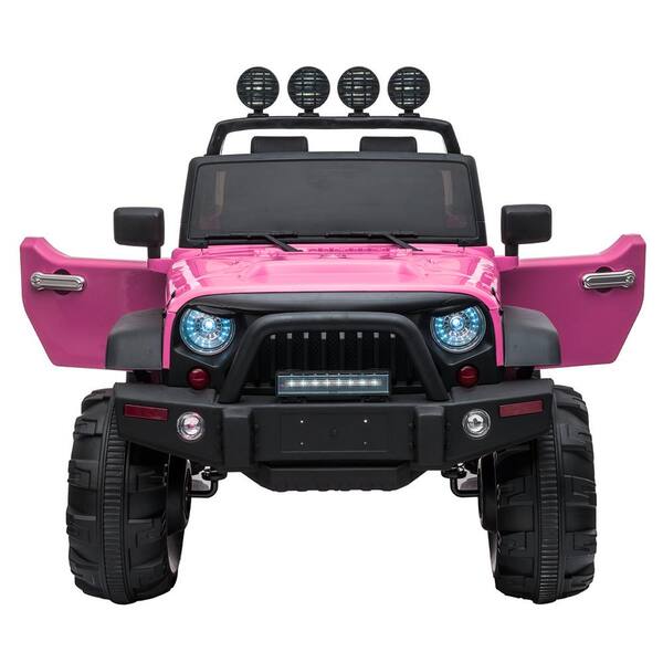 12v ride on pink jeep