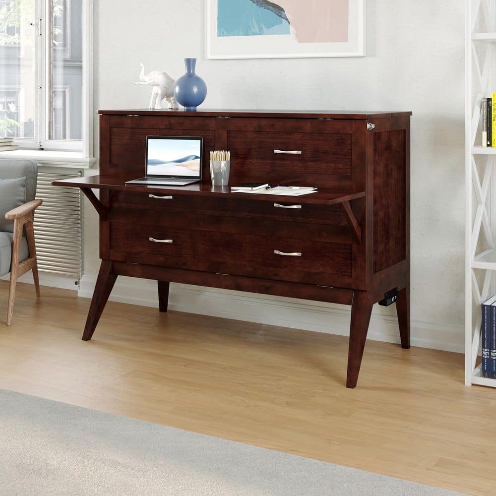 Northampton Gray Murphy Bed Desk with Full Mattress - thumbnail 7