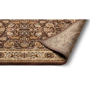 Persa Tabriz 5 ft. 3 in. x 7 ft. 3 in. Traditional Oriental Persian Brown Area Rug