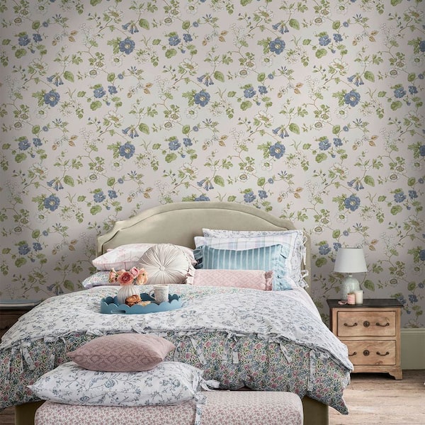 Laura Ashleyウォールペーパー Laura Ashley Pennywell Grove Chalk Blue Wallpaper Sample 14333894