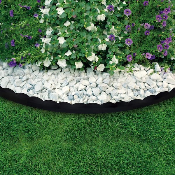 20 ft. x 2.25 in. Black Scalloped Polyethylene No-Dig Edging