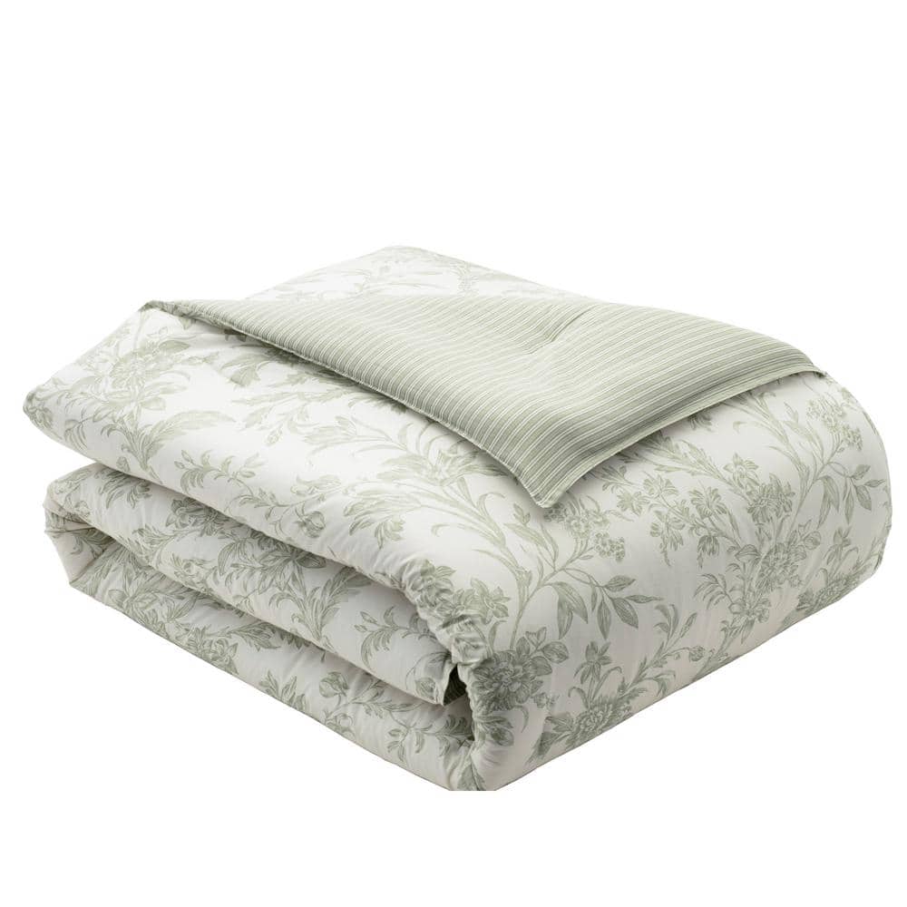 Sage Green Cotton Twin Bedspread Cover Set