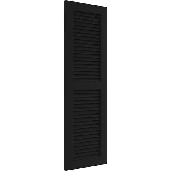 Pinecroft 15 in. x 51 in. Louvered Shutters Pair Unfinished SHL51