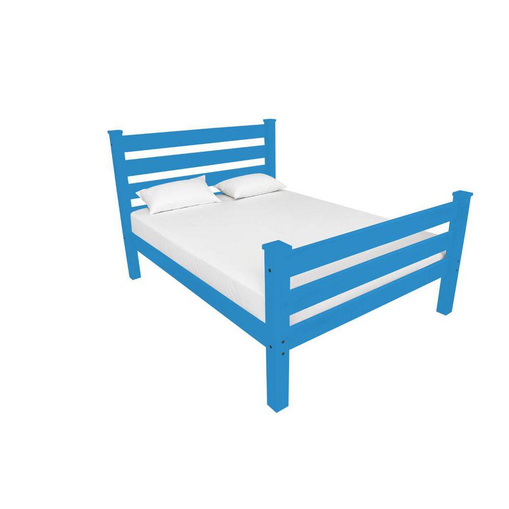 Brown Wood Frame Queen Panel Bed