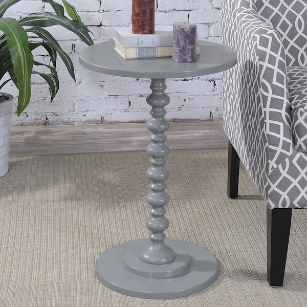 Convenience Concepts Palm Beach Gray Spindle End Table