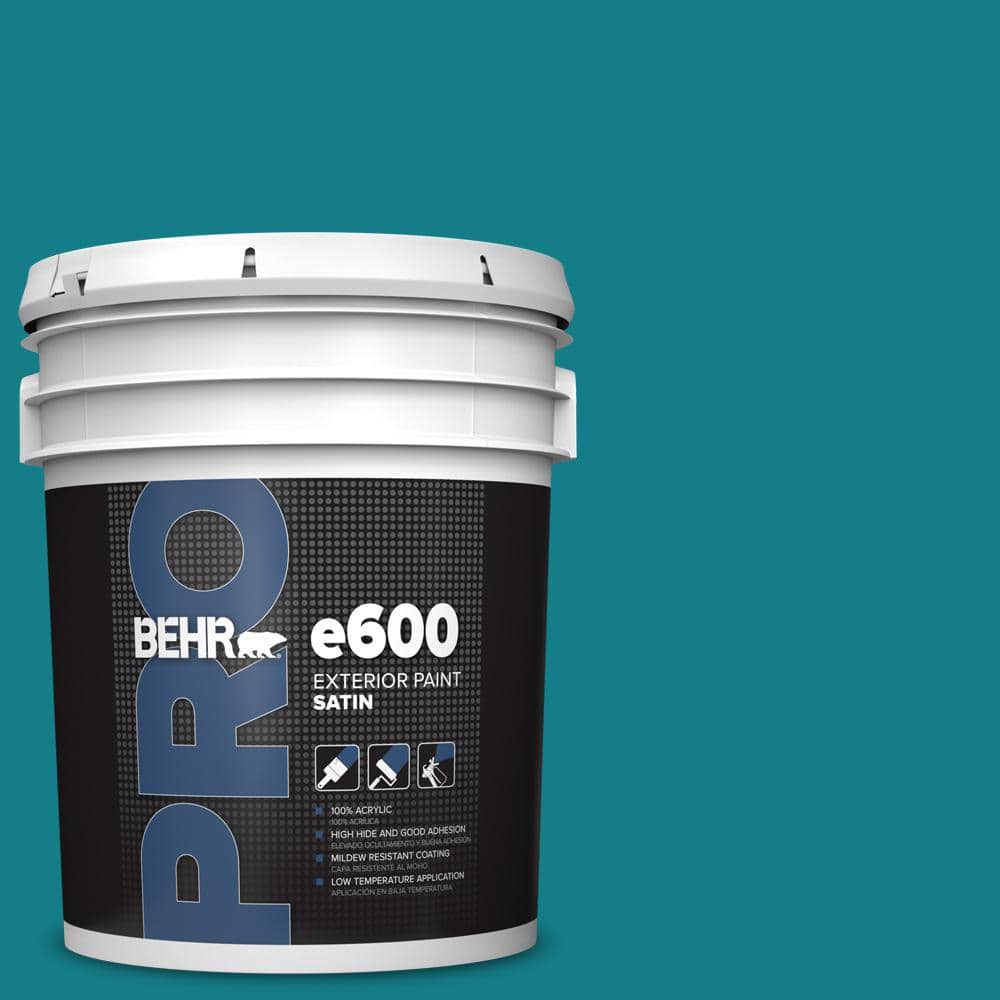 BEHR PRO 5 gal. PPU1301 Caribe Satin Exterior Paint PR64305 The