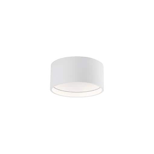 Lucci Sleek White Aluminum Drum LED Flush Mount