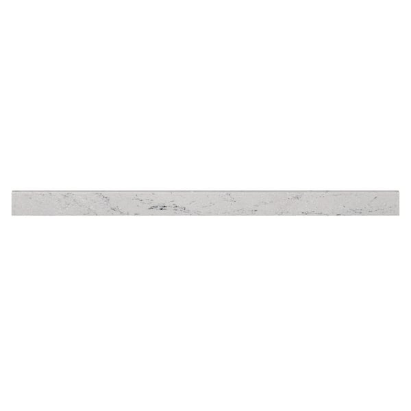 67 in. Cultured Marble Backsplash in Icy Stone