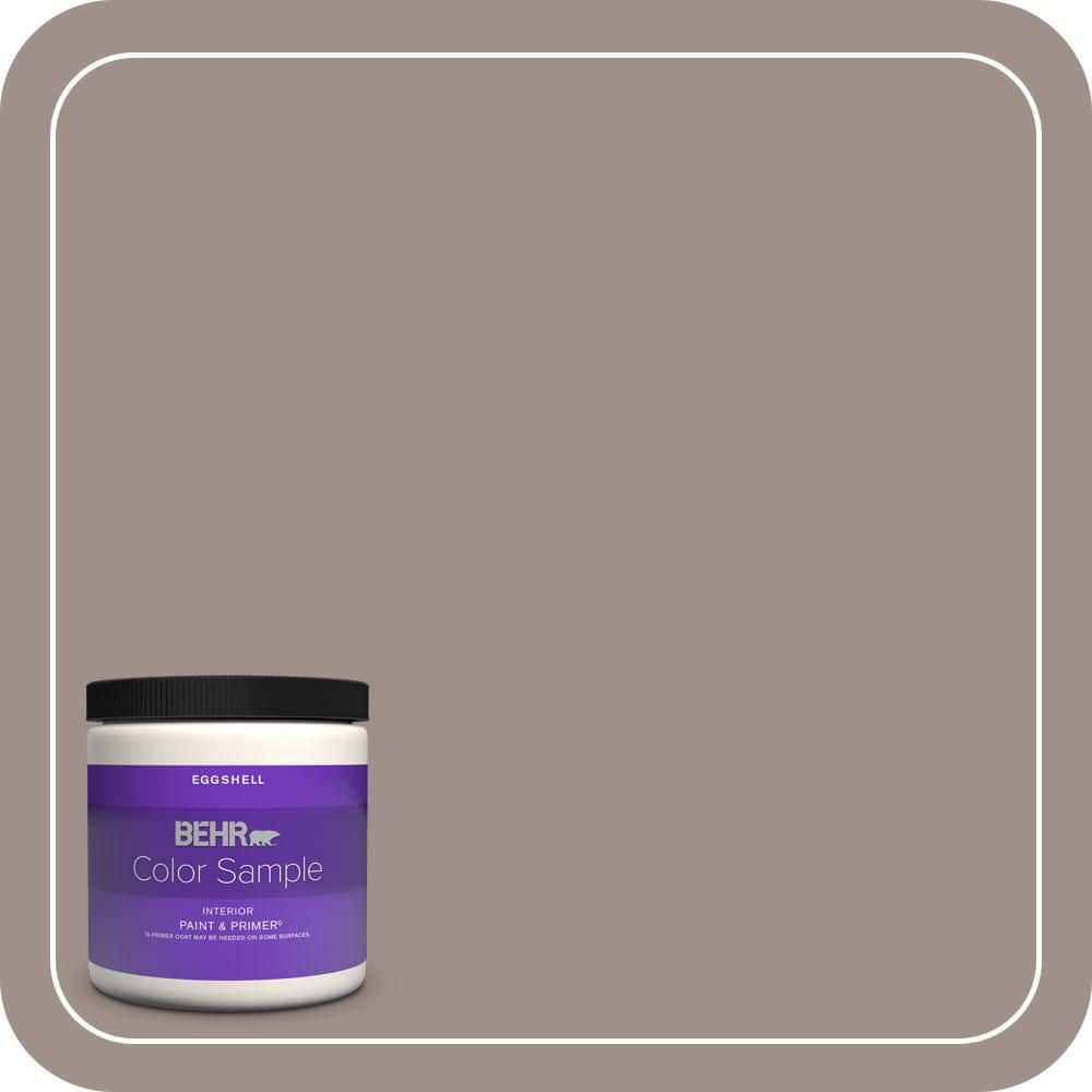 BEHR PREMIUM PLUS 8 oz. #780B-5 Cheyenne Rock Eggshell Enamel Interior ...