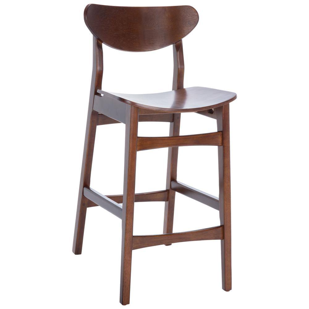 Thaxton Walnut Mid-Century Modern Counter Stool