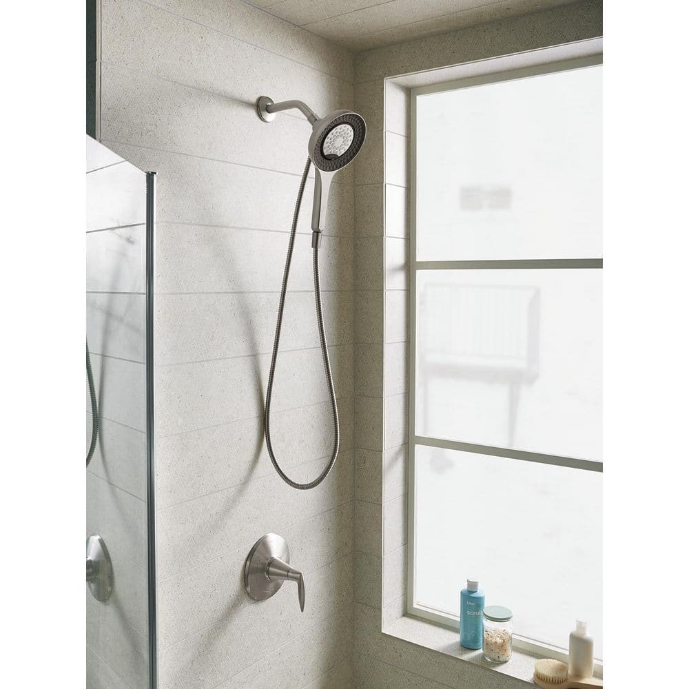 Vibrant Brushed Nickel Wall-Mounted Lever Shower Valve Trim