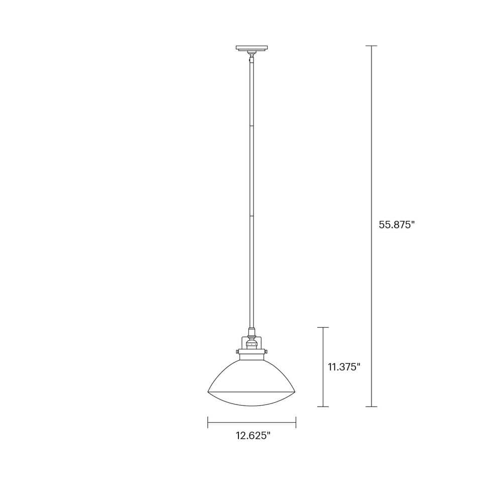Brushed Nickel Clear Seeded Glass Pendant Light