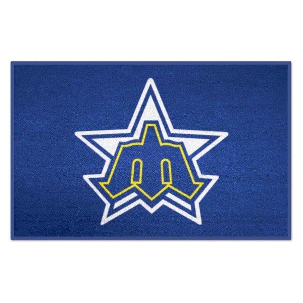 FANMATS Seattle Mariners Light Blue 1 ft. 7 in. x 2 ft. 6 in. Starter Area Rug