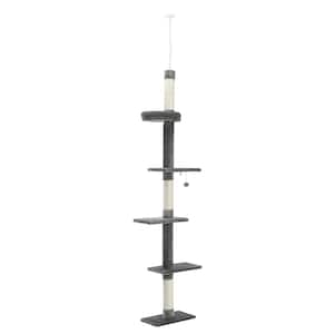 cenadinz Medium Cat Interactive Adjustable 5 Tier Floor to Ceiling