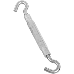 3/8 in. x 10-1/2 in. Zinc Plated Hook/Hook Turnbuckle