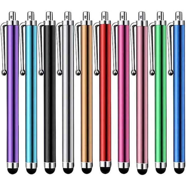 OBJLGEV 10 Pack Universal Capacitive Touch Screen Stylus Pen for Tablet iPad Mini-Pro Air Smartphone Samsung Galaxy Multi-Color