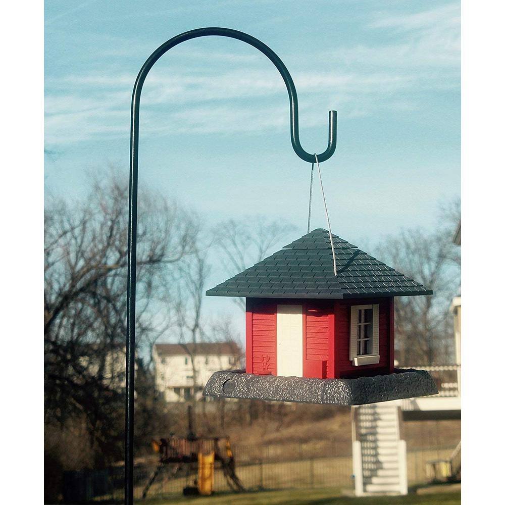 92-Inch Black Solid Metal Outdoor Shepherd Hooks (2 Pack)
