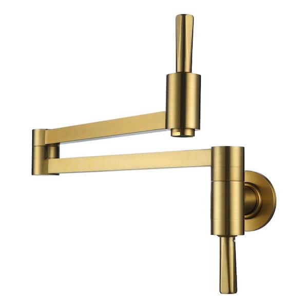 ARCORA Commercial Wall Mounted Pot Filler Faucet with Lever Handle in Gold