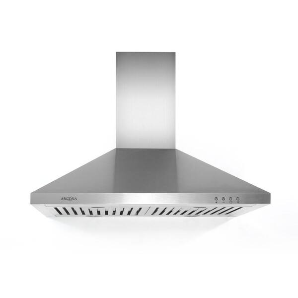 Ancona Rapido IV 30 in. Wall-Mounted Convertible Range Hood in Stainless Steel