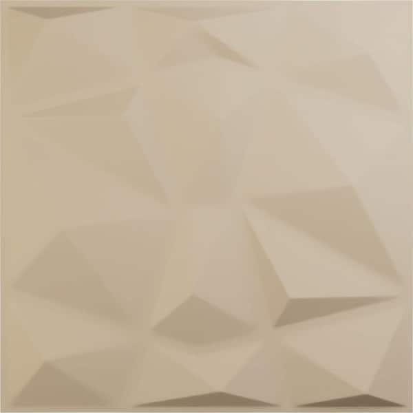 Ekena Millwork 19 5/8 in. x 19 5/8 in. Niobe EnduraWall Decorative 3D Wall Panel, Smokey Beige (Covers 2.67 Sq. Ft.)