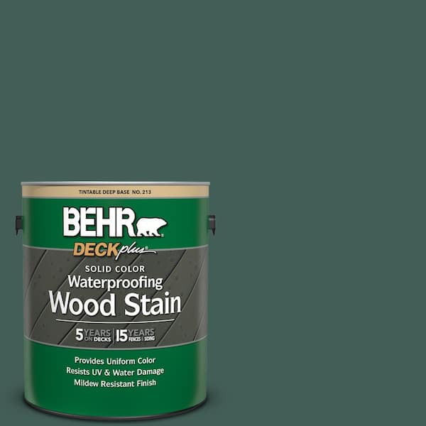 BEHR DECKplus 1 gal. #M440-7 Rainforest Solid Color Waterproofing Exterior Wood Stain