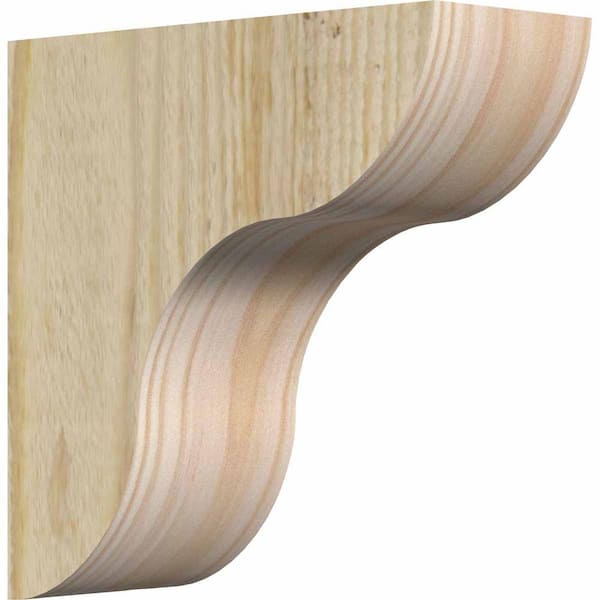 Ekena Millwork 4 in. x 10 in. x 10 in. Douglas Fir Carmel Rough Sawn Corbel