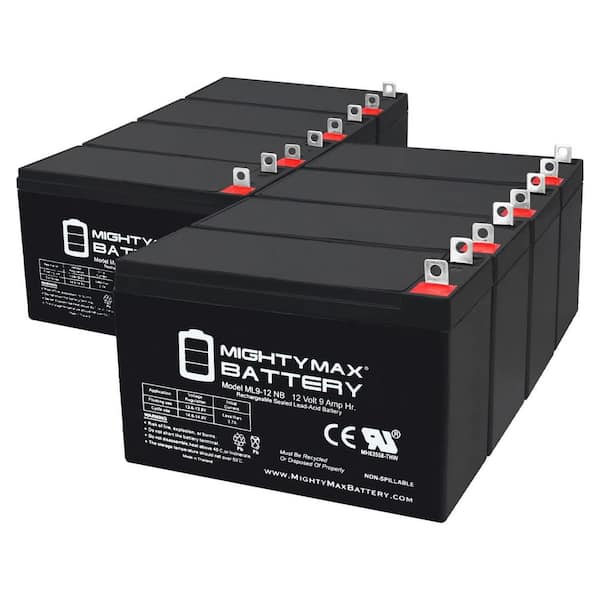 12 VOLT 9 AH SLA BATTERY NB terminal-8 Pack