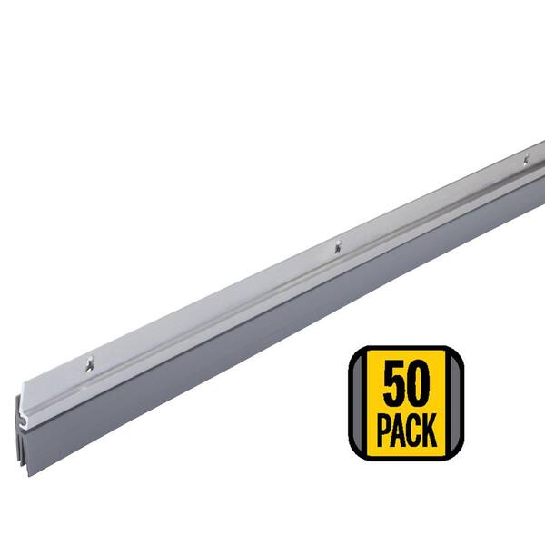 M-D Building Products 1/4 in. x 36 in. Aluminum Triple-Fin Vinyl Door Sweeps (50-Pack)