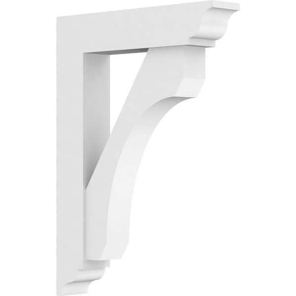 Ekena Millwork Standard Legacy 3 in. W x 22 in. H x 16 in. D Signature Urethane Polyurethane Bracket With Traditional Ends