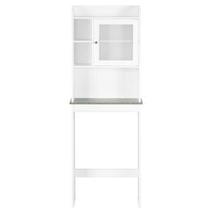 Basicwise Modern Long Bathroom Wall Mounted Cabinet in White QI003551.W ...