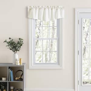 Classic Tailored 18 in. L Polyester/Cotton Lined Tapered Valance in Natural