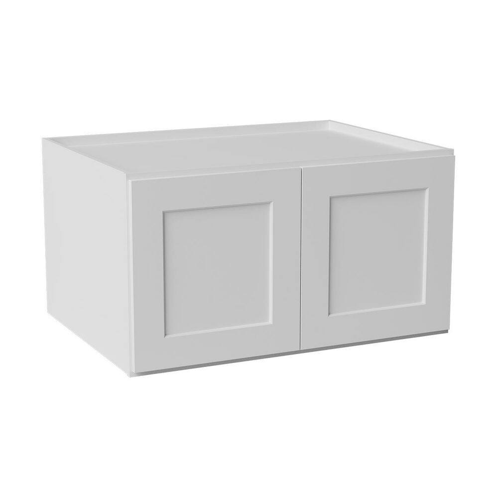 33 in. W x 24 in. D x 18 in. H Ready to Assemble Solid Wood Shaker Wall Bridge Kitchen Cabinet in White price history on PriceWatchPro