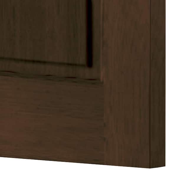 DIY RTA KIT 36in.x80in. Farmhouse Right-Handed 6-Lite Clear Glass Black Stain Hemlock Wood Ready To Assemble Front Door