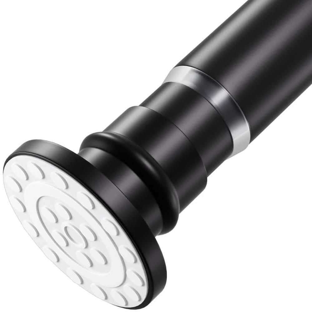 18 in to 32 in. Black Stainless Steel Adjustable Tension Shower Curtain Rod for No Drill Installation price history on PriceWatchPro