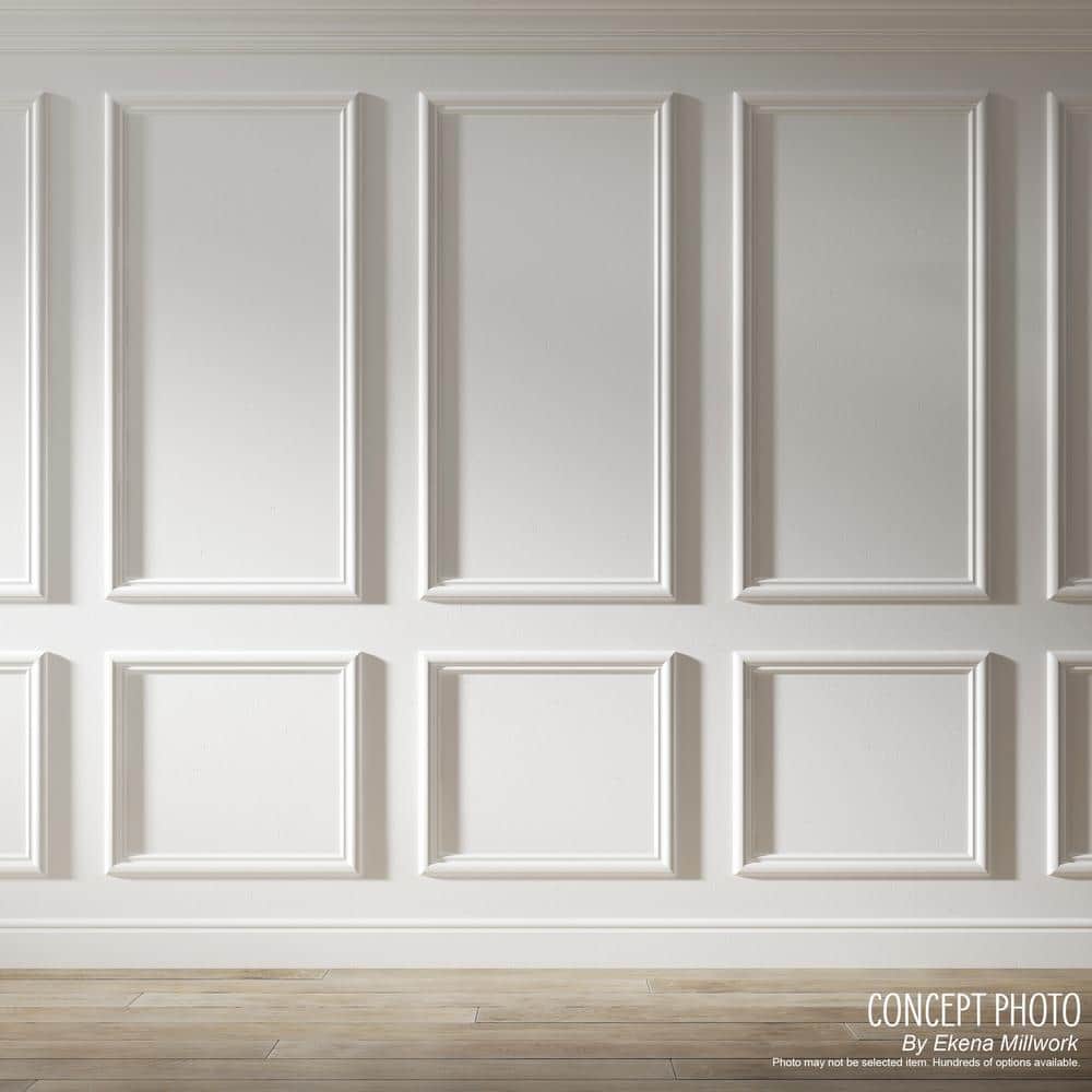 Ashford Molded Classic White Urethane Wainscot Wall Panel