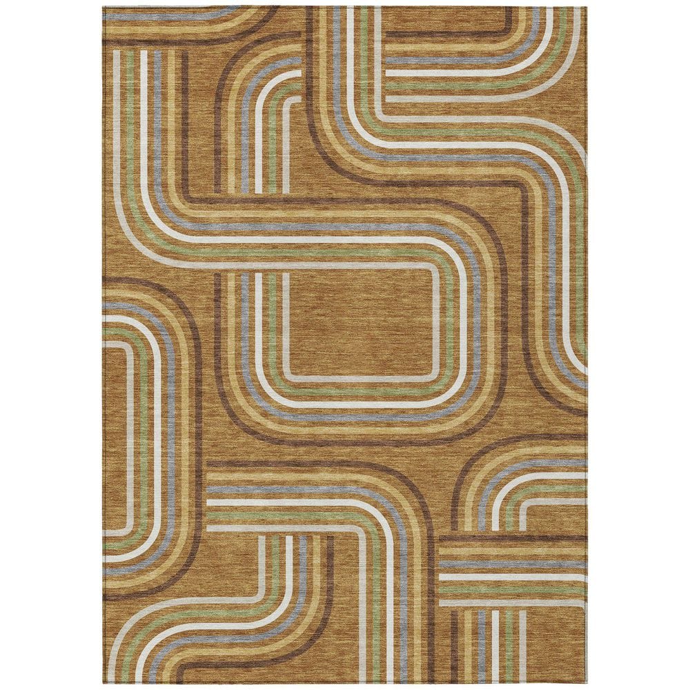 Chantille Machine Washable Indoor/Outdoor Abstract ACN2535 Paprika 3 ft. x 4 ft. Area Rug price history on PriceWatchPro