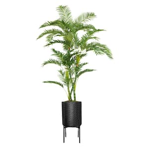 87 .5 in. Artificial Palm Tree in Chevron planter